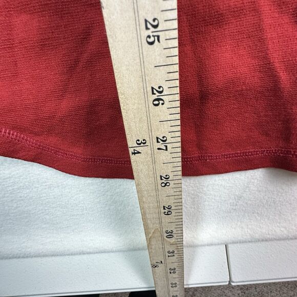 Ibex Pullover Mens Large Red 1/2 Zip Sweater Mock Neck Curve Hem Raglan Sleeve - Picture 5 of 11